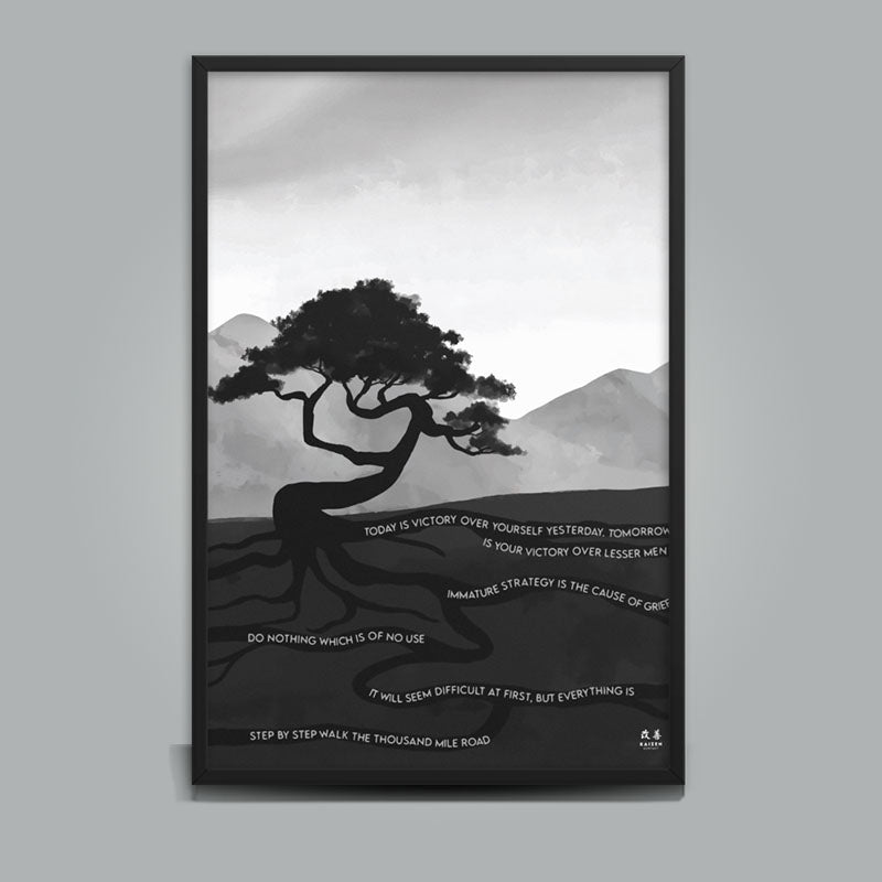 Zen Way - Musashi Motivational Framed Poster (2 x 3 ft.)